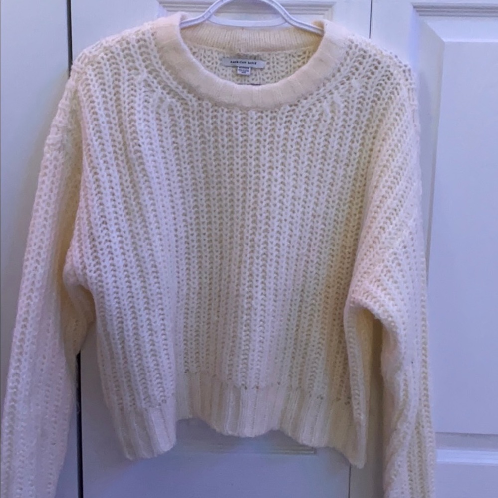american eagle cropped sweater